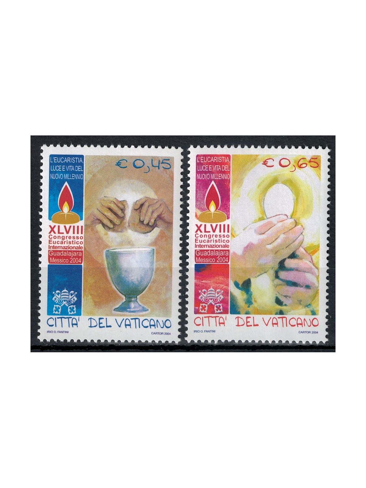 VATICANO 2004 Congresso Eucaristico Internazionale 2v MNH**