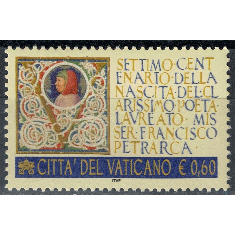 VATICAN 2004 Francesco Petrarca MNH**