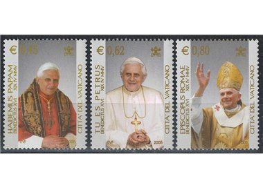 VATICANO 2005 Inizio Pontificato di Benedetto XVI 3v MNH**