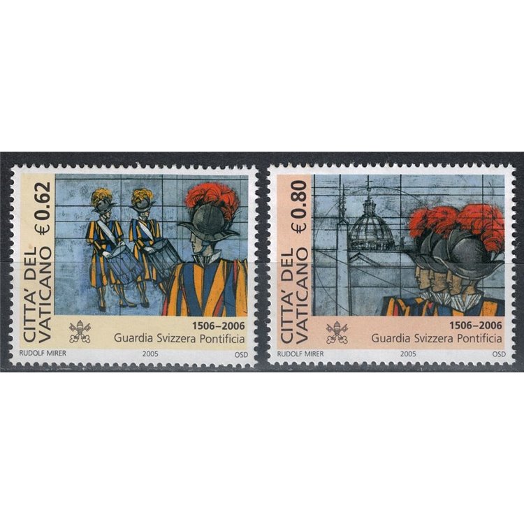 VATICAN 2005 Pontifical Swiss Guard 2v MNH**