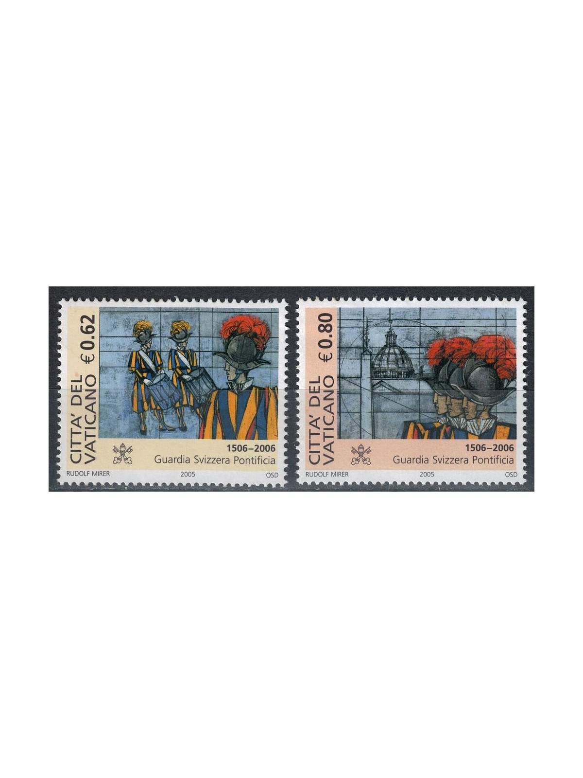 VATICAN 2005 Pontifical Swiss Guard 2v MNH**