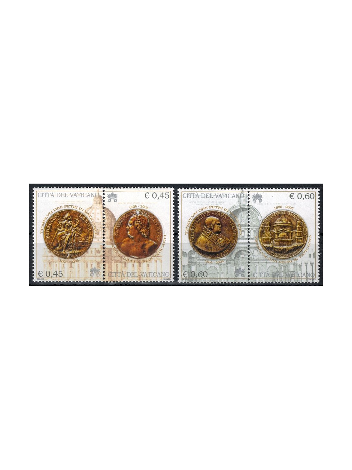 VATICAN 2006 Renovation of St. Peter's 4v MNH**