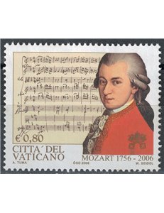 VATICANO 2006 Wolfgang Amadeus Mozart MNH**