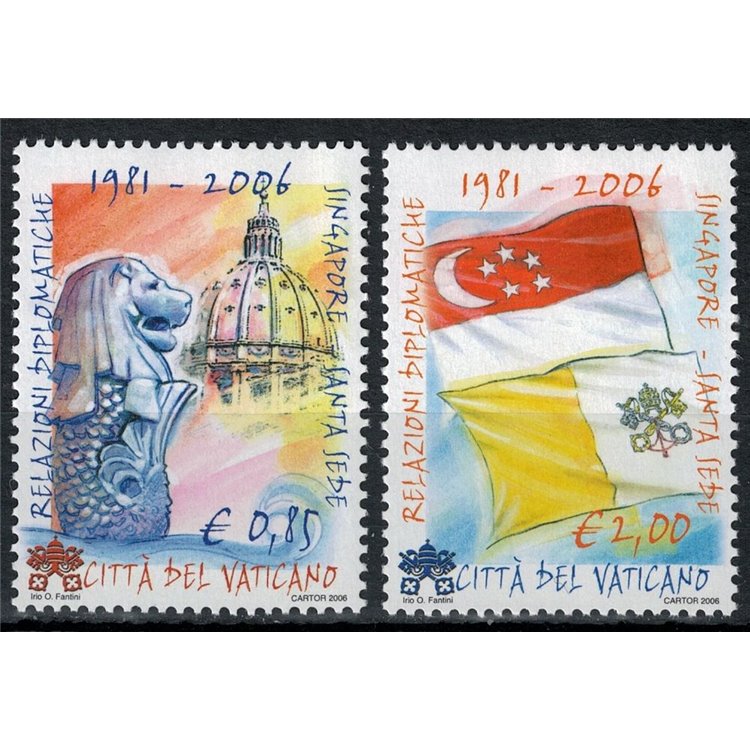 VATICAN 2006 Diplomatic Relations 2v MNH**