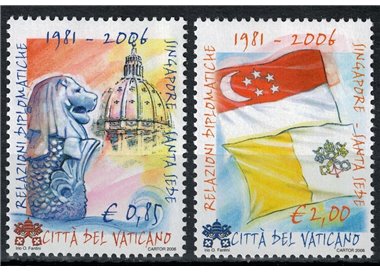 VATICAN 2006 Diplomatic Relations 2v MNH**