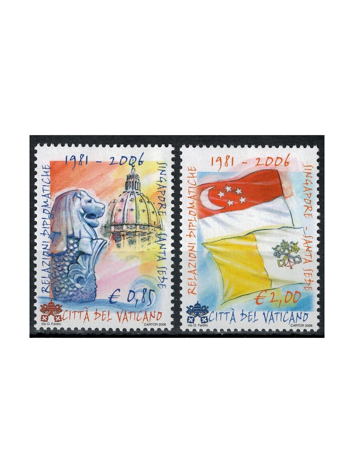 VATICAN 2006 Diplomatic Relations 2v MNH**