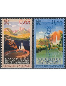 VATICAN 2008 Our Lady of Lourdes 2v MNH**