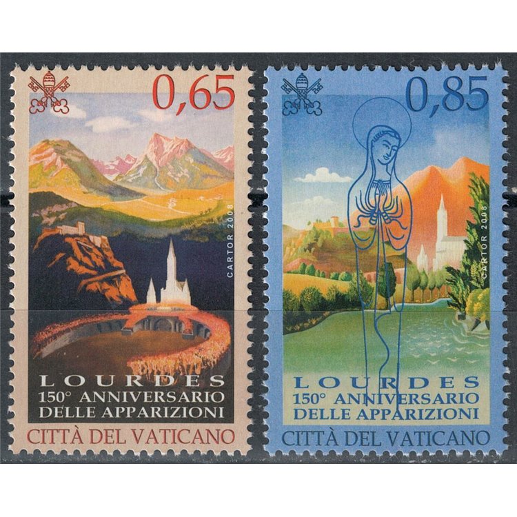 VATICANO 2008 Madonna di Lourdes 2v MNH**
