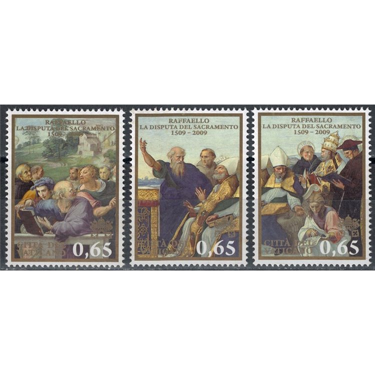 VATICANO 2009 Disputa del Sacramento 3v MNH**
