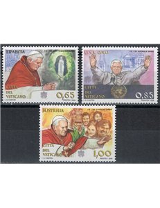 VATICAN 2009 Pope's Travels 3v MNH**