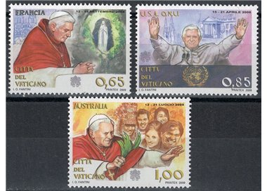 VATICANO 2009 Viaggi del Papa 3v MNH**
