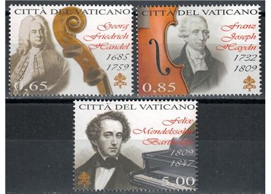 VATICAN 2009 Music Day 3v MNH**