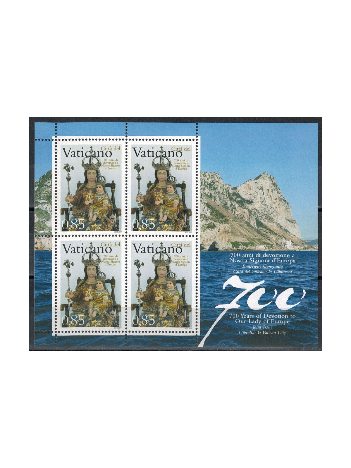 VATICAN 2009 Our Lady of Europe s/s MNH**