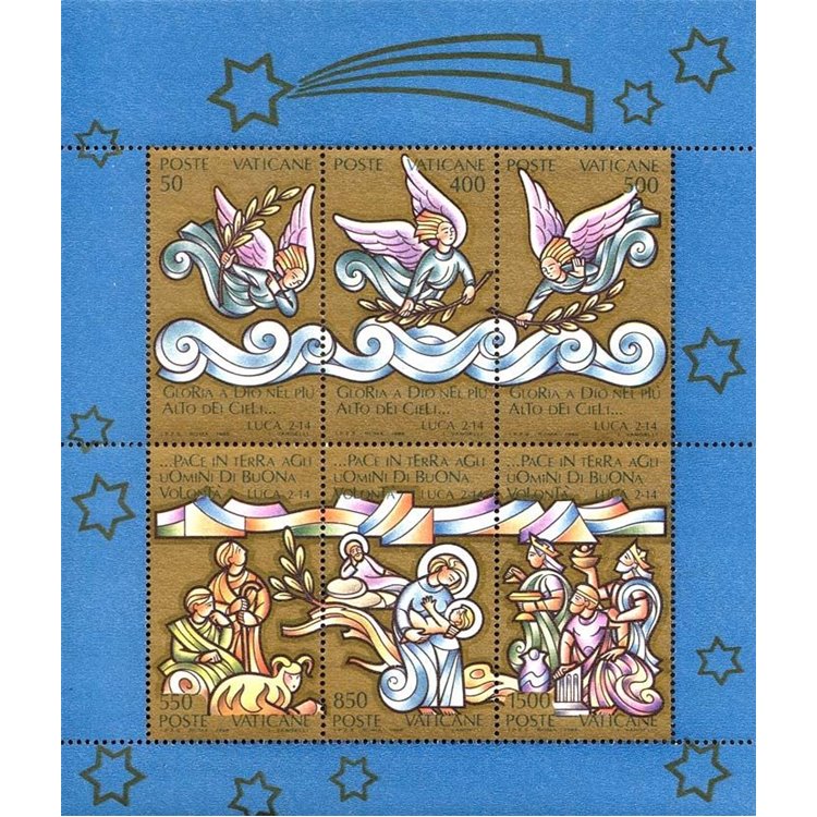 VATICANO 1988 Natale BF MNH**