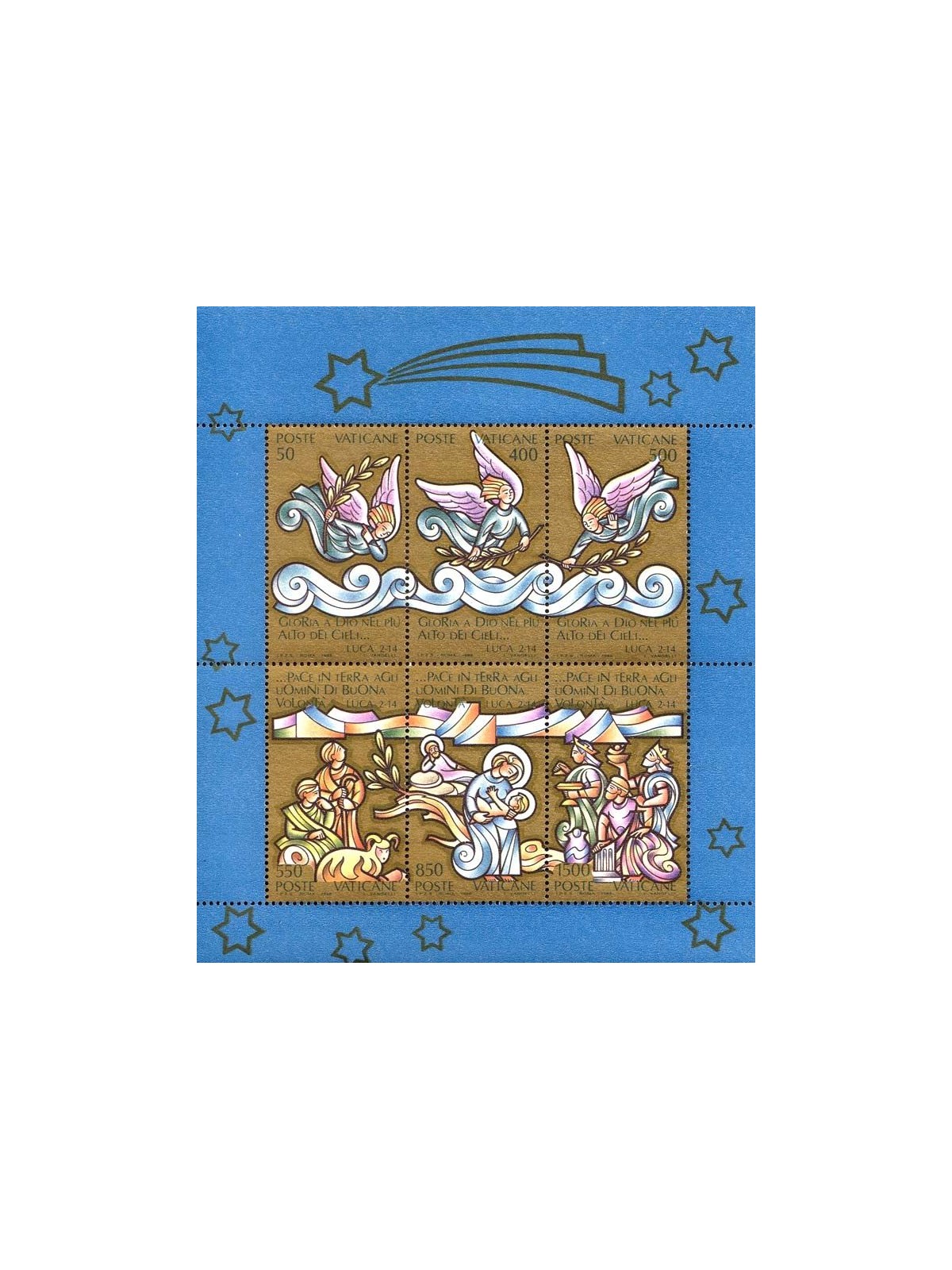 VATICAN 1988 Christmas s/s MNH**