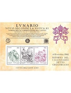 VATICANO 1982 Calendario Gregoriano BF MNH**