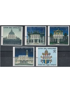 VATICAN 2000 Basilicas, automatic stamps 5v MNH**