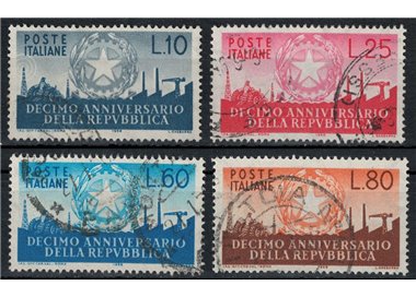 ITALY 1956 Anniversary of the Republic 4v us