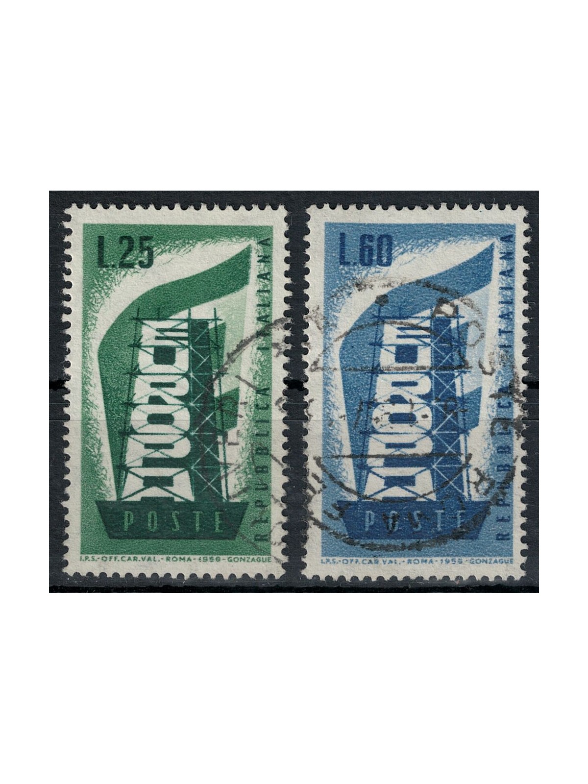 ITALY 1956 Europa 2v us