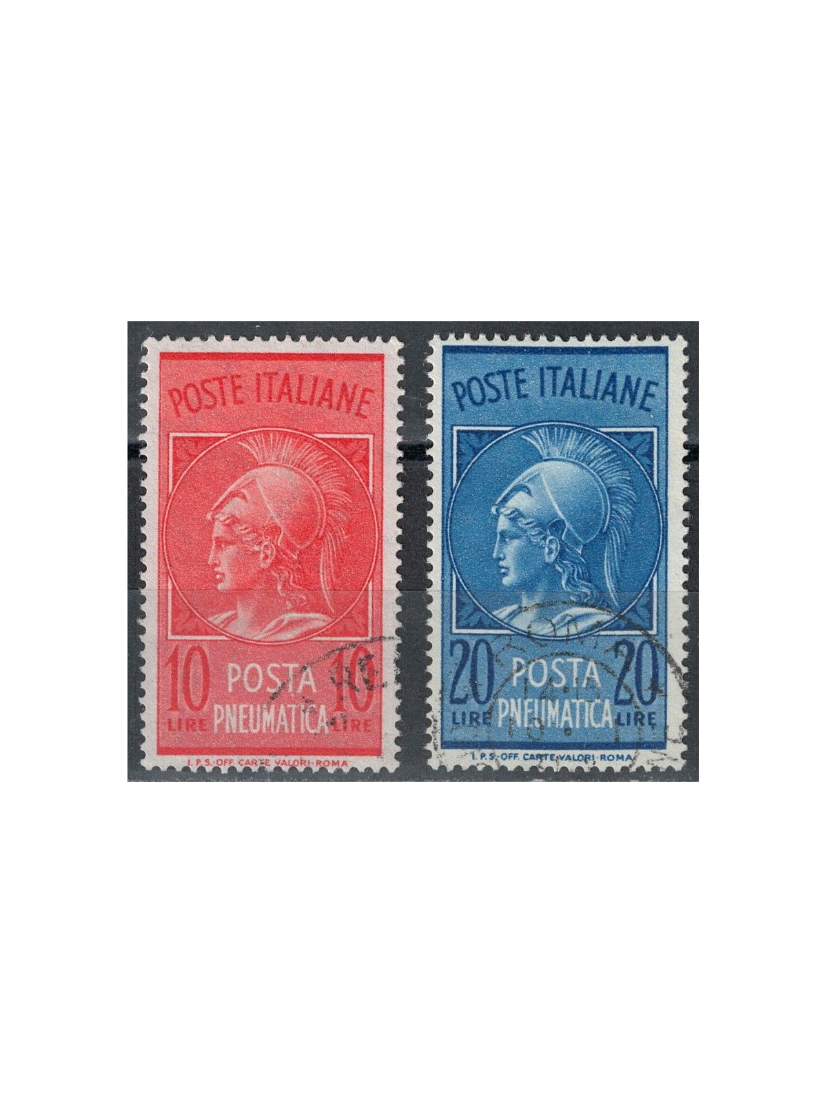 ITALY 1958-66 Pneumatic post 2v us
