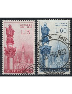 ITALIA 1958 Apparizione della Vergine 2v us
