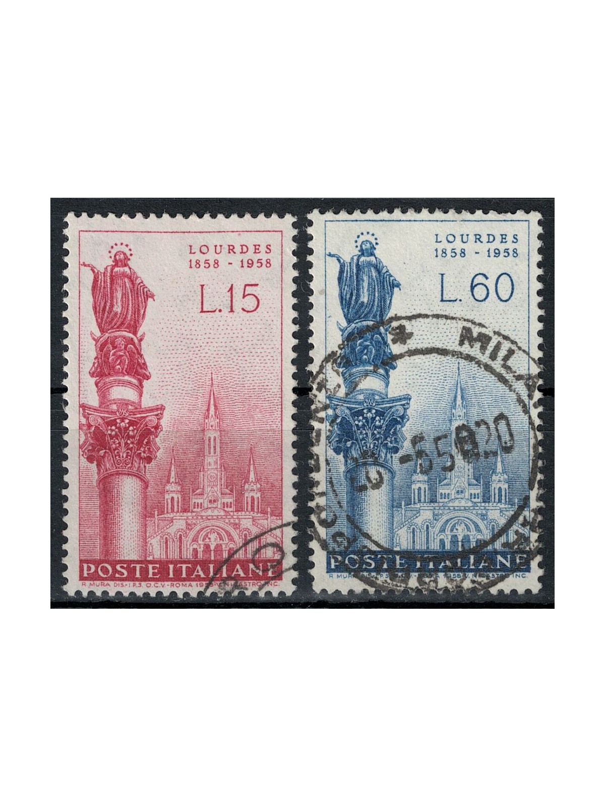 ITALY 1958 Apparition of the Virgin 2v us