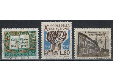 ITALY 1958 Italian Constitution 3v us