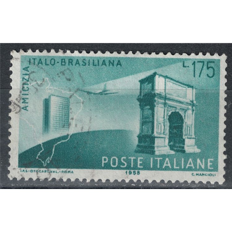 ITALY 1958 Italian-Brazilian friendship us