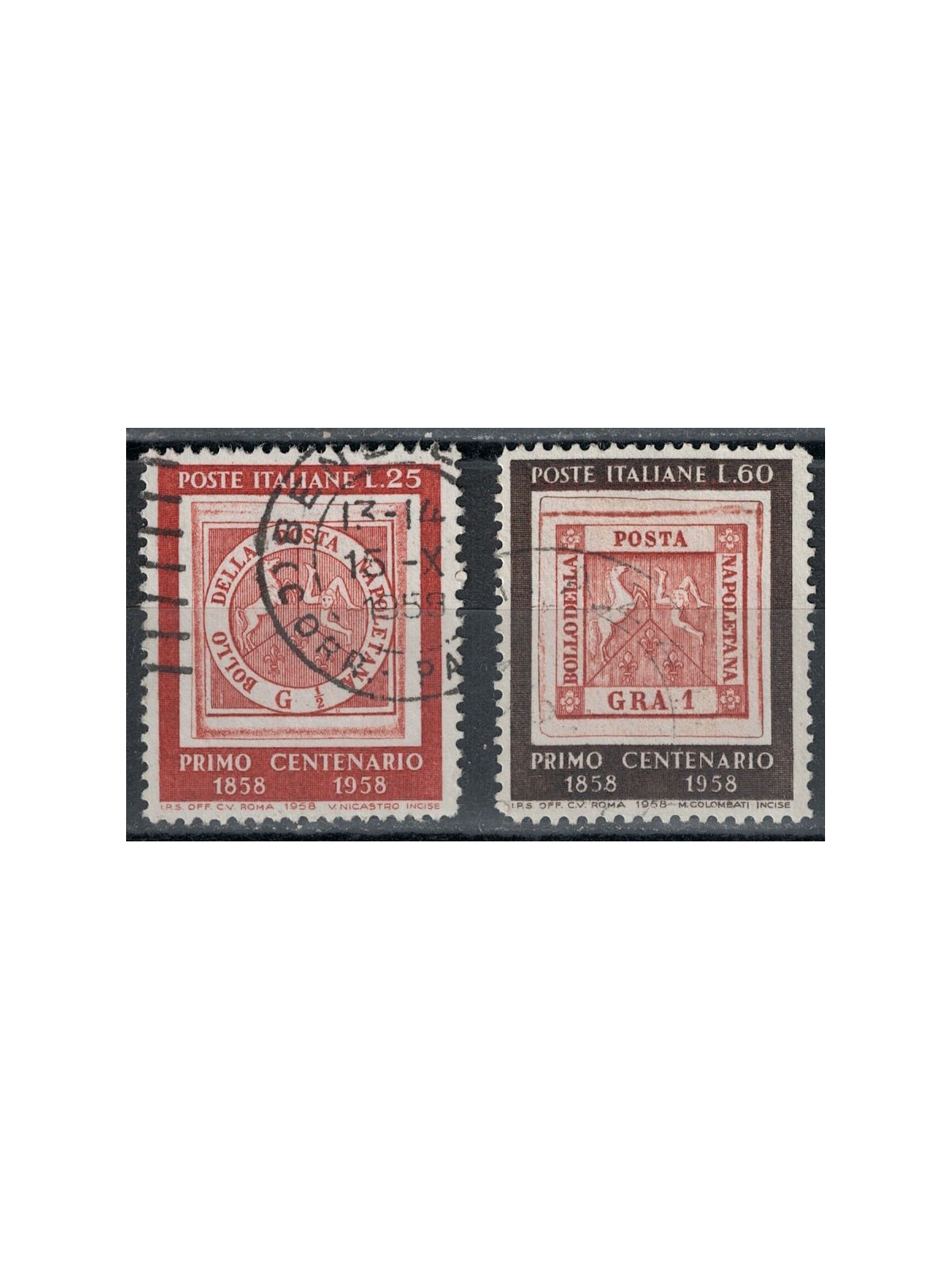 ITALY 1958 Kingdom of Naples 2v us