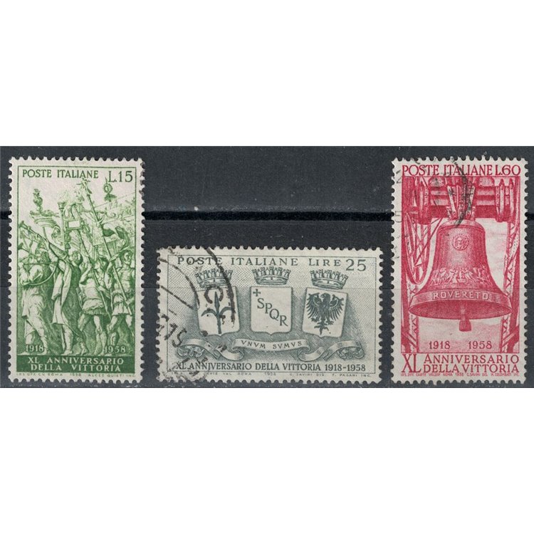 ITALY 1958 Anniversary of Victory 3v us