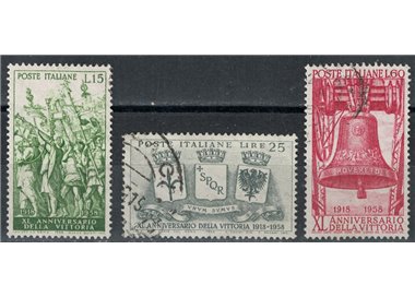 ITALY 1958 Anniversary of Victory 3v us