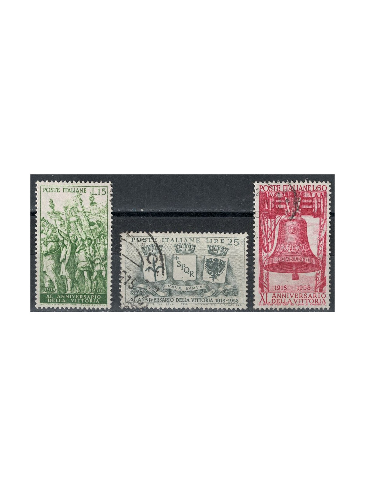 ITALY 1958 Anniversary of Victory 3v us