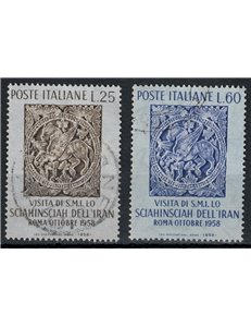 ITALY 1958 Shah of Iran 2v us