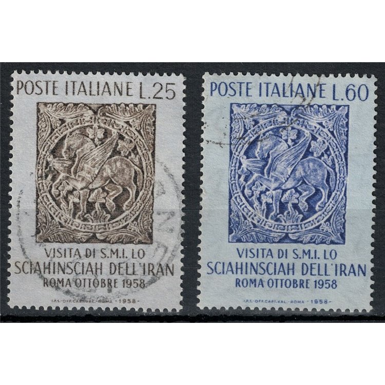 ITALY 1958 Shah of Iran 2v us