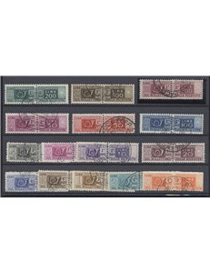 ITALY 1946-51 Postal parcels (wheel) 15v us