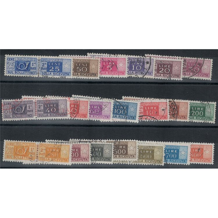 ITALIA 1955-56 Pacchi postali 20v us