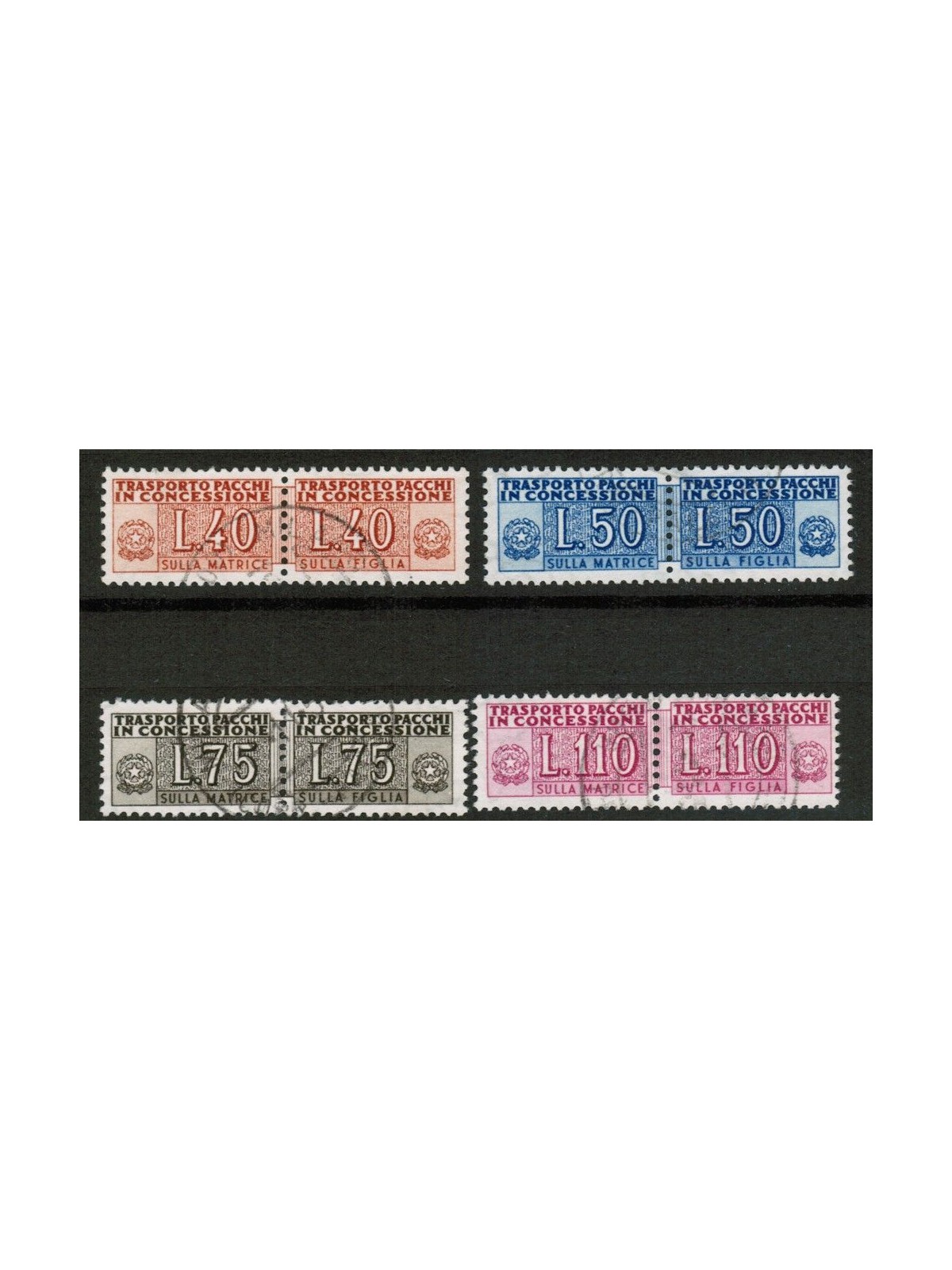 ITALY 1953 Parcels in concession 4v us ©