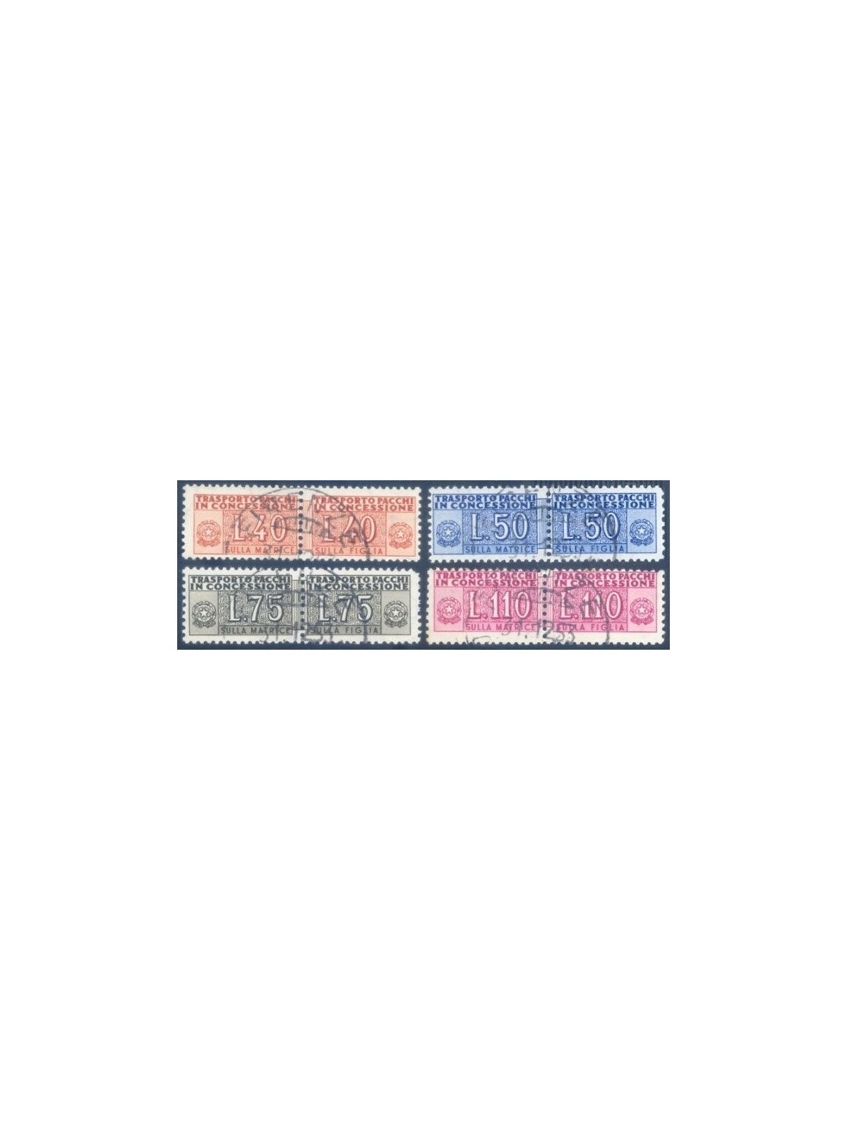 ITALY 1955-58 Concessionary parcels 4v us