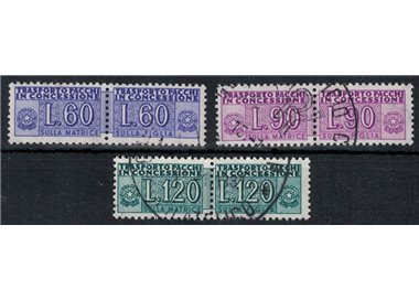 ITALIA 1958 Pacchi in concessione 3v us