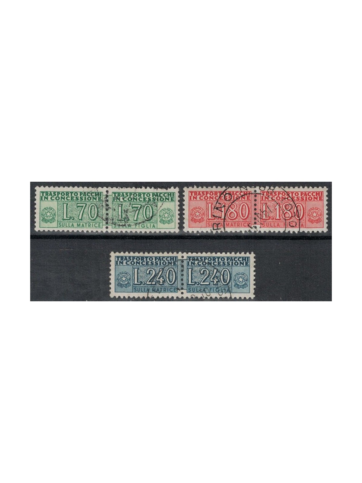 ITALY 1966 Concessionary parcels 3v us