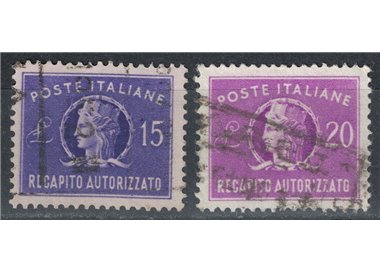 ITALY 1949-52 Authorized delivery 2v us