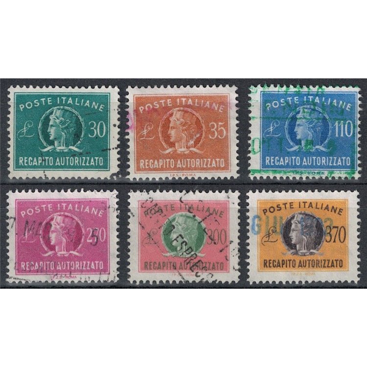 ITALY 1965-90 Authorized delivery 6v us