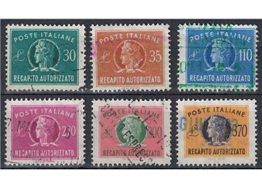 ITALY 1965-90 Authorized delivery 6v us