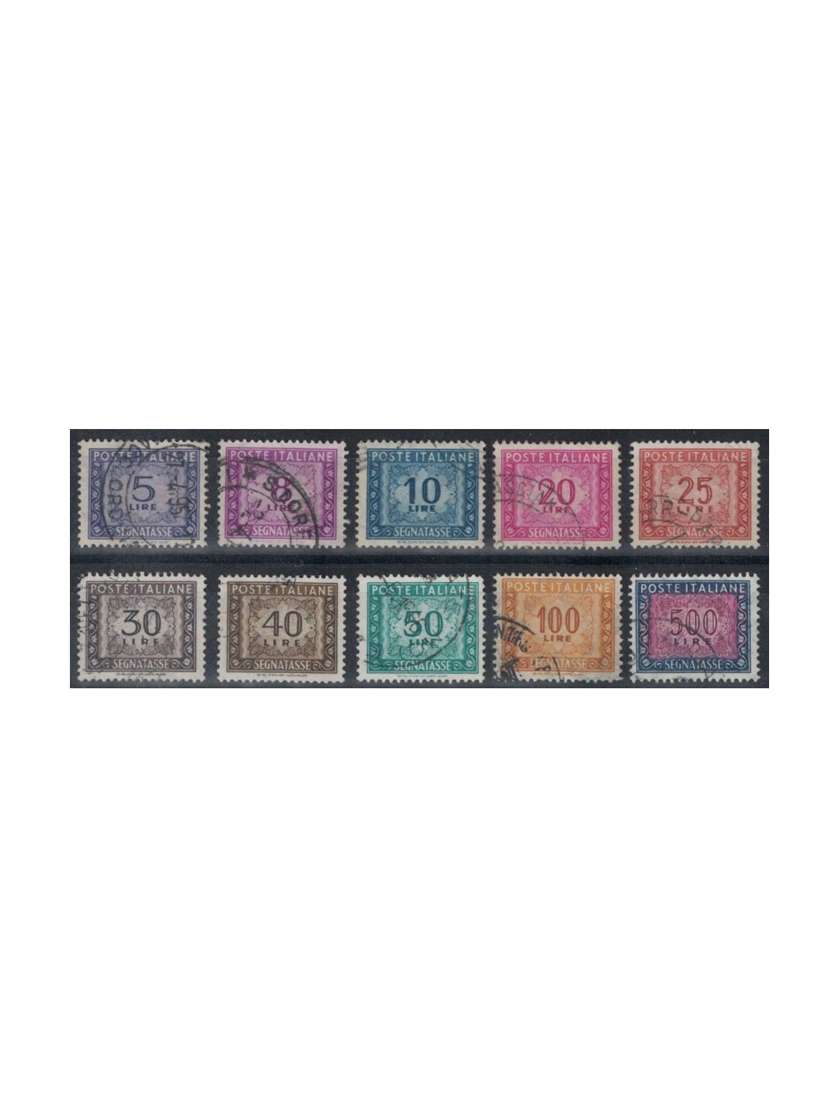 ITALY 1955-66 Postage Due (stars) 10v us