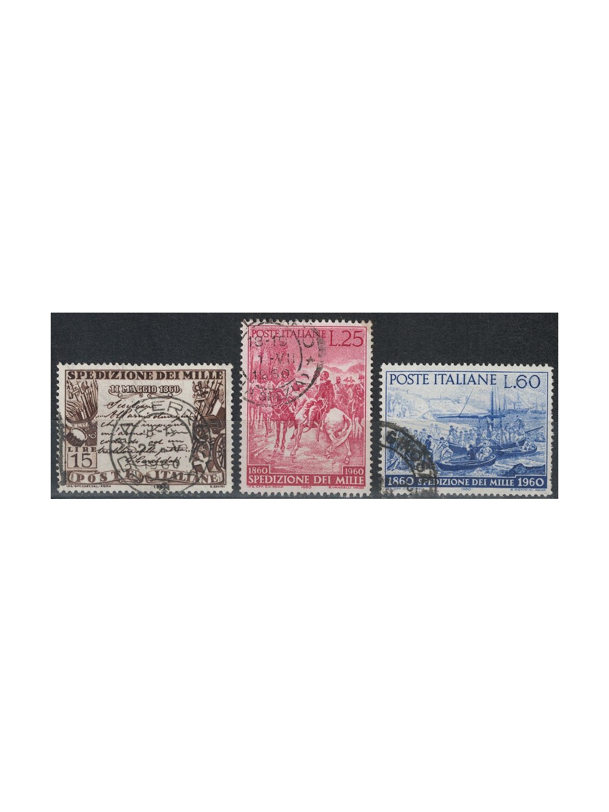 ITALIA 1960 Spedizione dei Mille 3v us