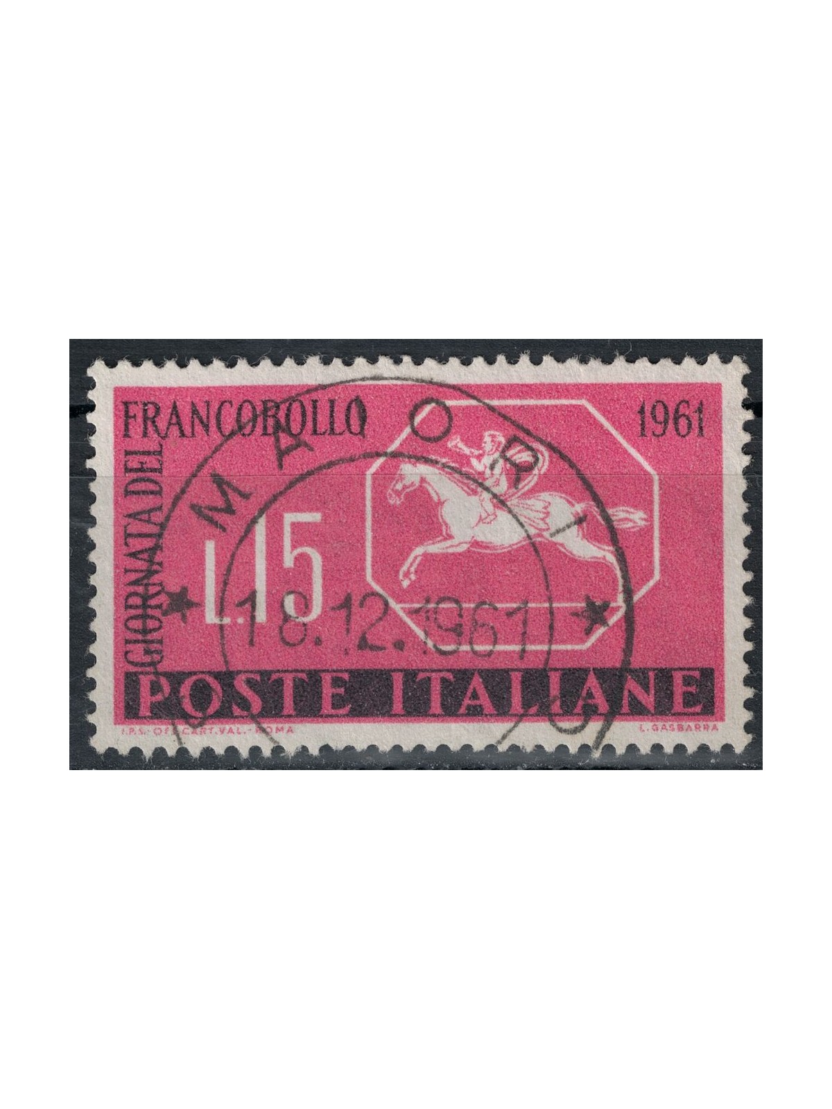 ITALIA 1961 Giornata del francobollo us