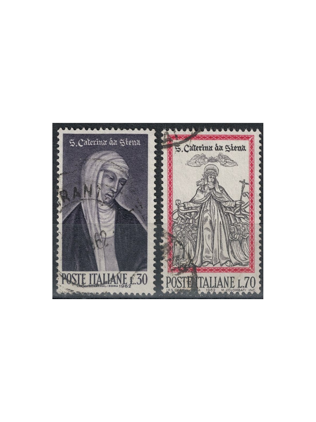 ITALY 1962 Saint Catherine of Siena 2v us