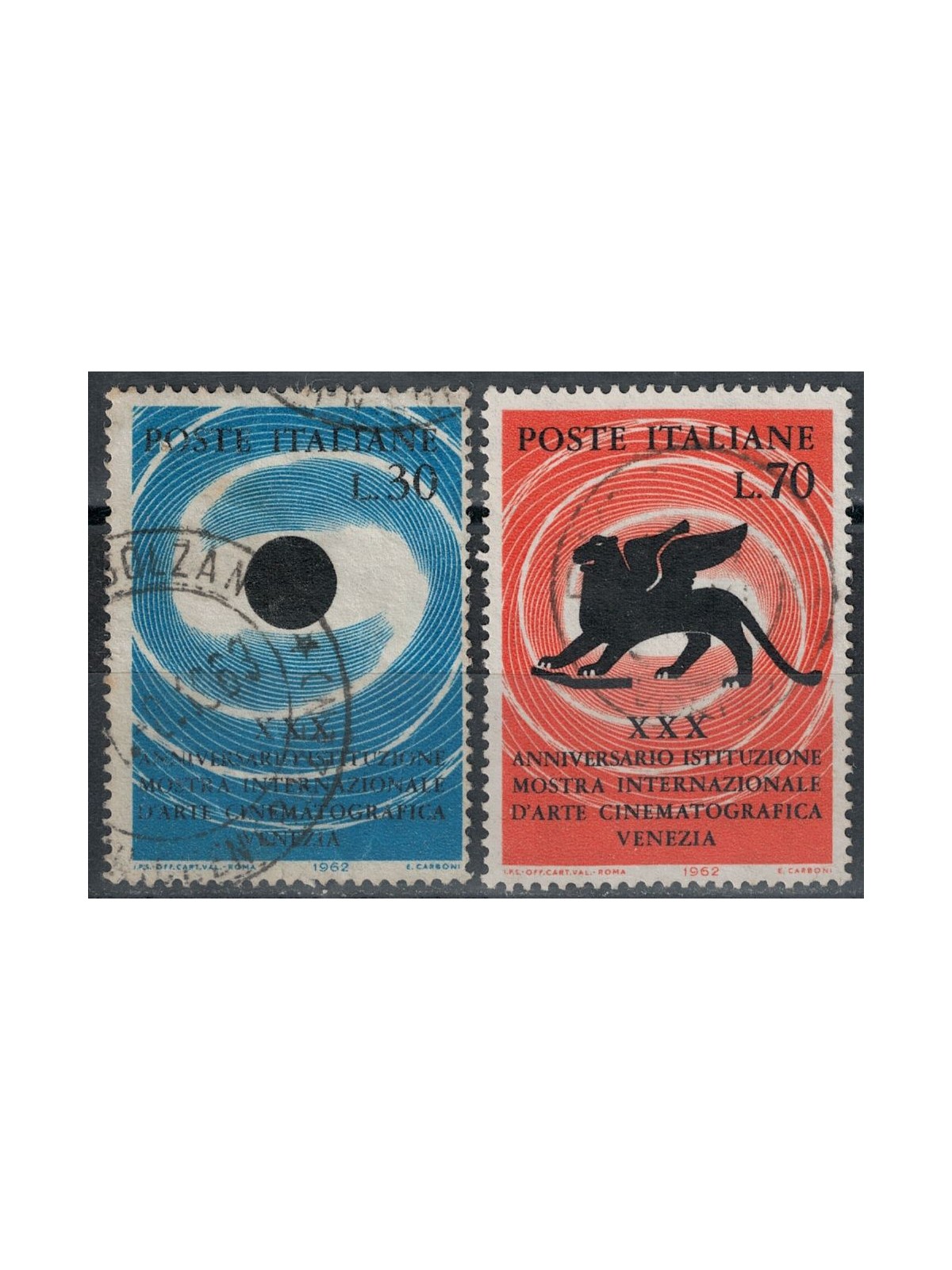 ITALIA 1962 Mostra d'Arte Cinematografica 2v us