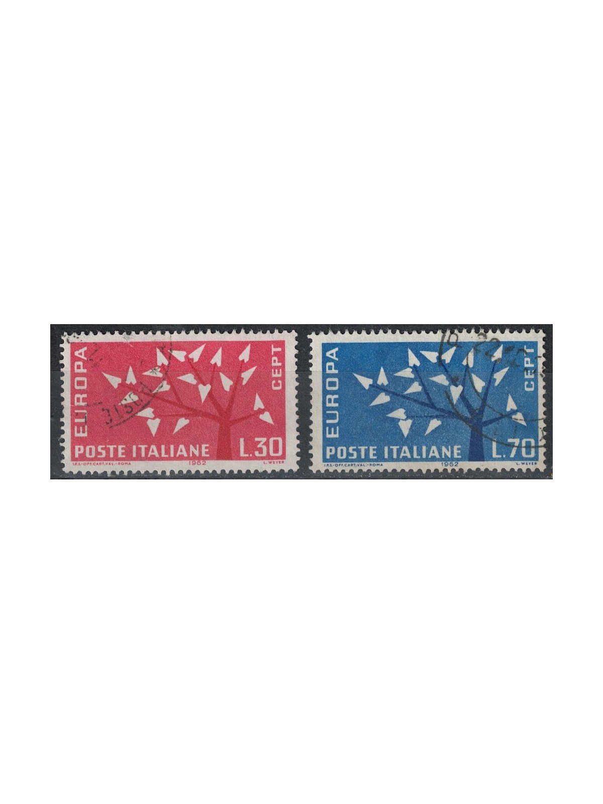 ITALY 1962 Europa 2v us