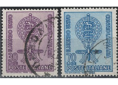 ITALIA 1962 Campagna contro la malaria 2v us